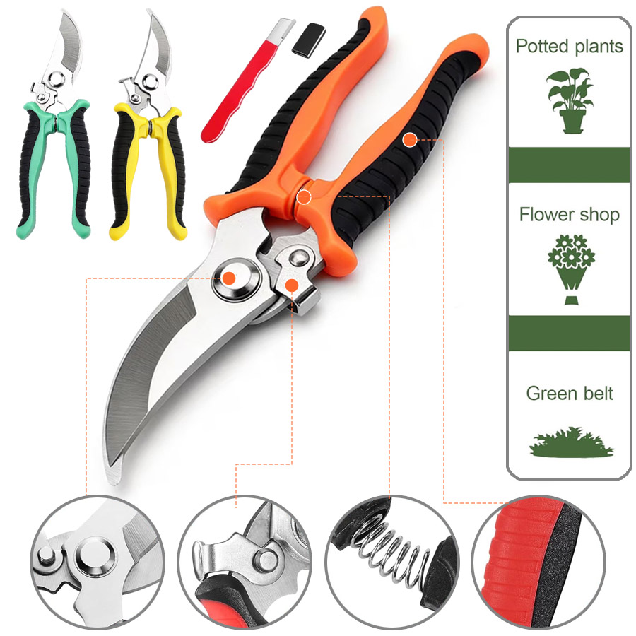 Gardening Tools Pink - 2 Peças, Tesoura de Jardinagem Profissional