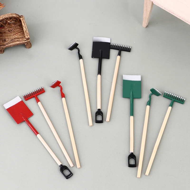 Gardening Tools Spade - 3 pçs 1:12 casa de bonecas