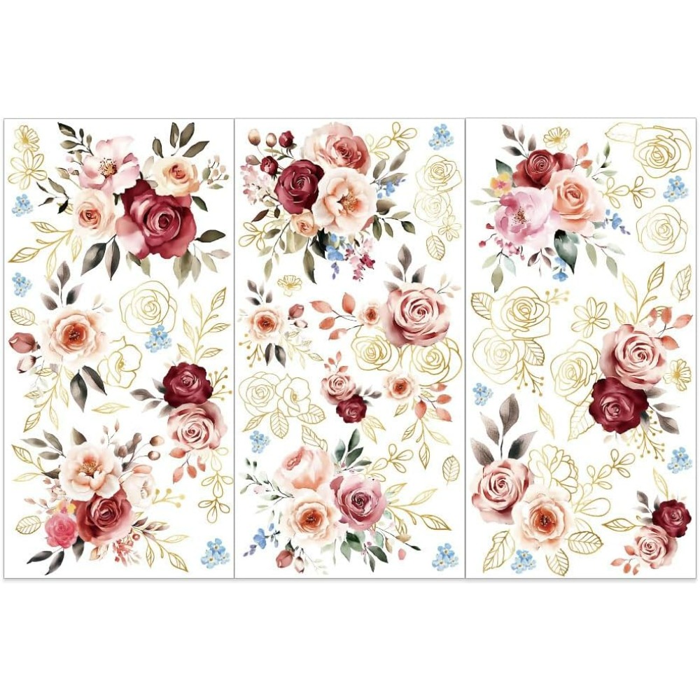 Gardening Tools Diy - 3 pçs/set aquarela rosas esfregar em