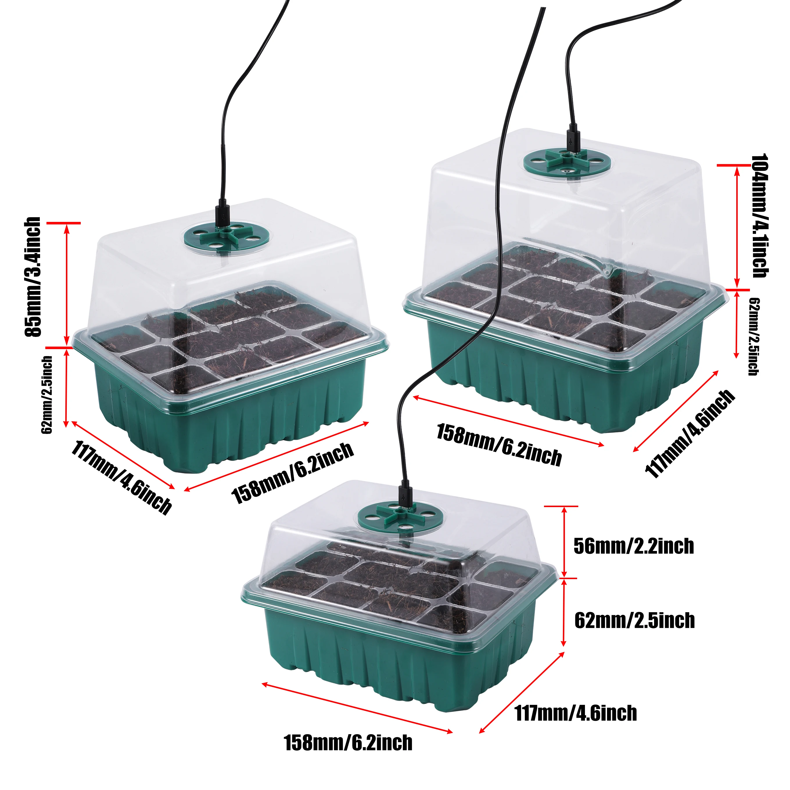 5 pacote/conjunto bandeja de p - Seed Starter Trays avaliação e preço