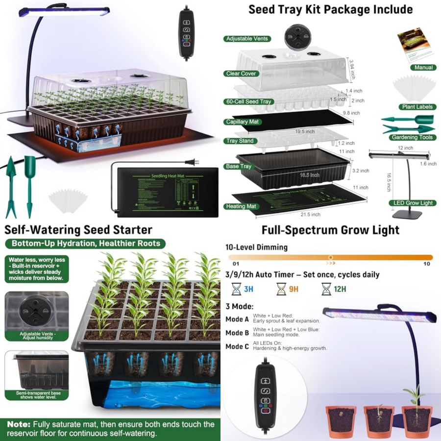 Kit de Germinação de Sementes  - Seed Starter Trays avaliação e preço