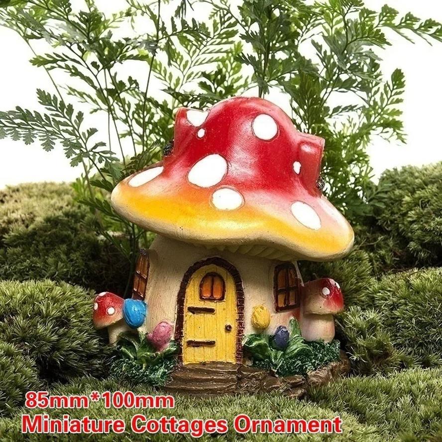 Cute Resin Mushroom House Mini - Gardening Tools Cute avaliação e preço