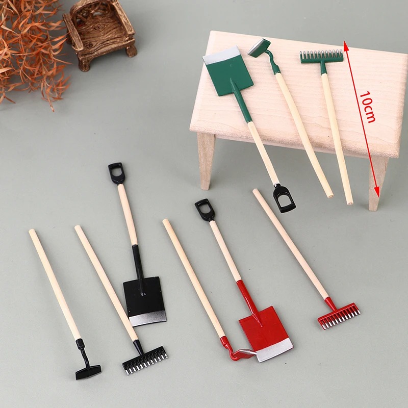 3 pçs 1:12 casa de bonecas min - Gardening Tools Spade avaliação e preço
