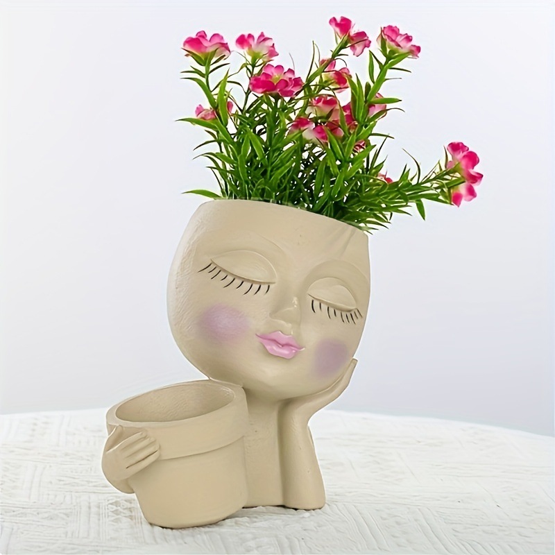 Vaso de plantador de rosto – v - Gardening Tools Cute avaliação e preço